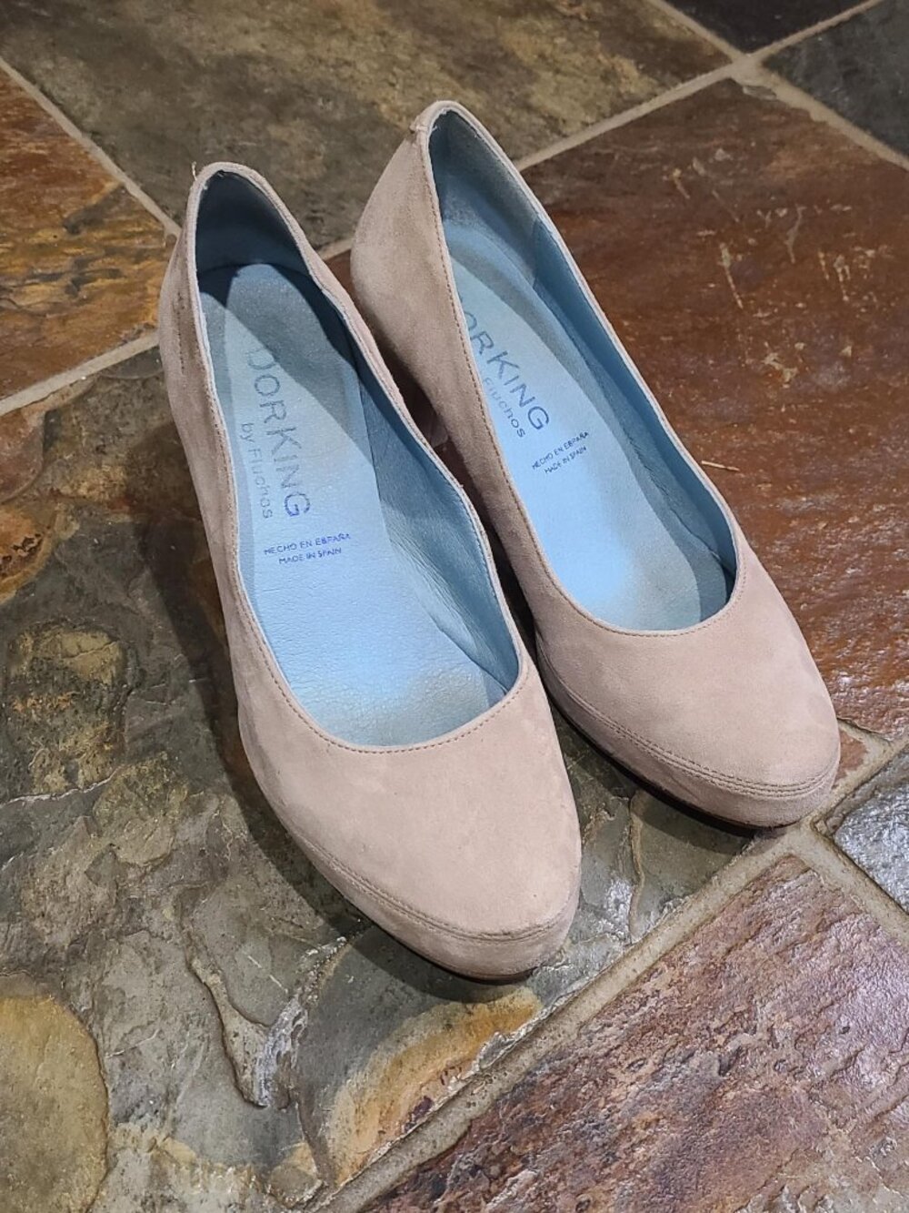 Dorking by Fluchos Blesa D5794 Suede Platform Heels - EU 36 / US 6
